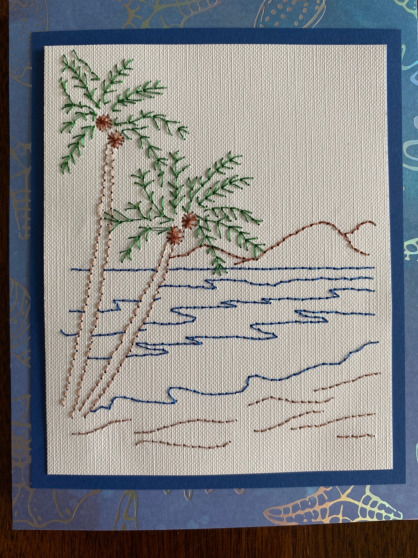 Hand Stitched Greeting Card 5x7