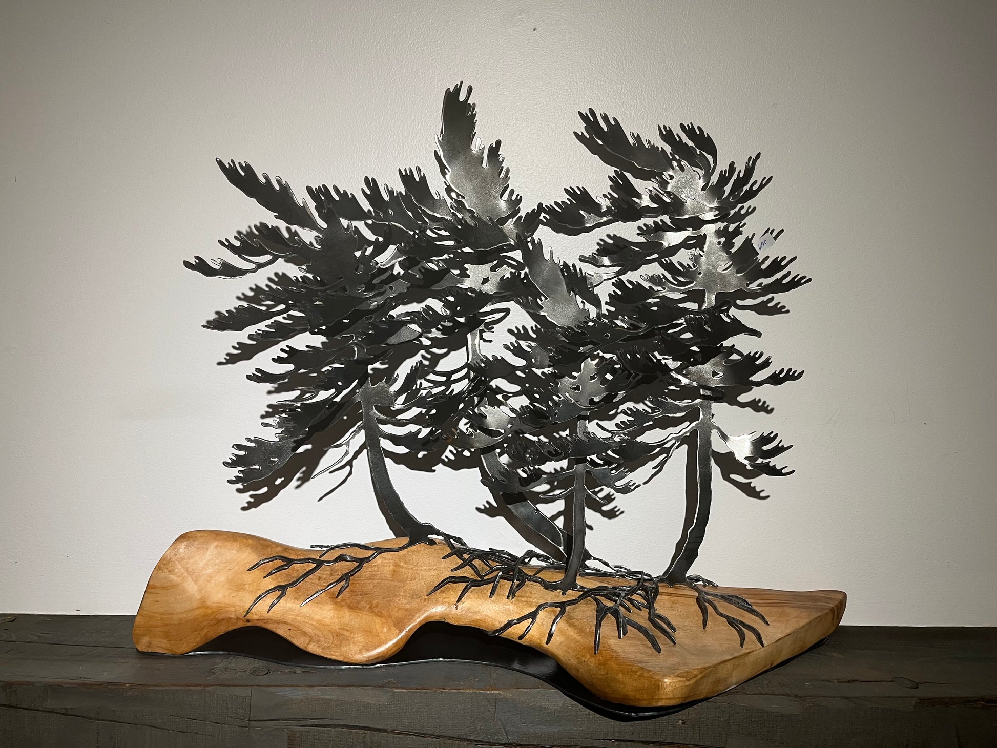 Cathy mark windswept trees on wood