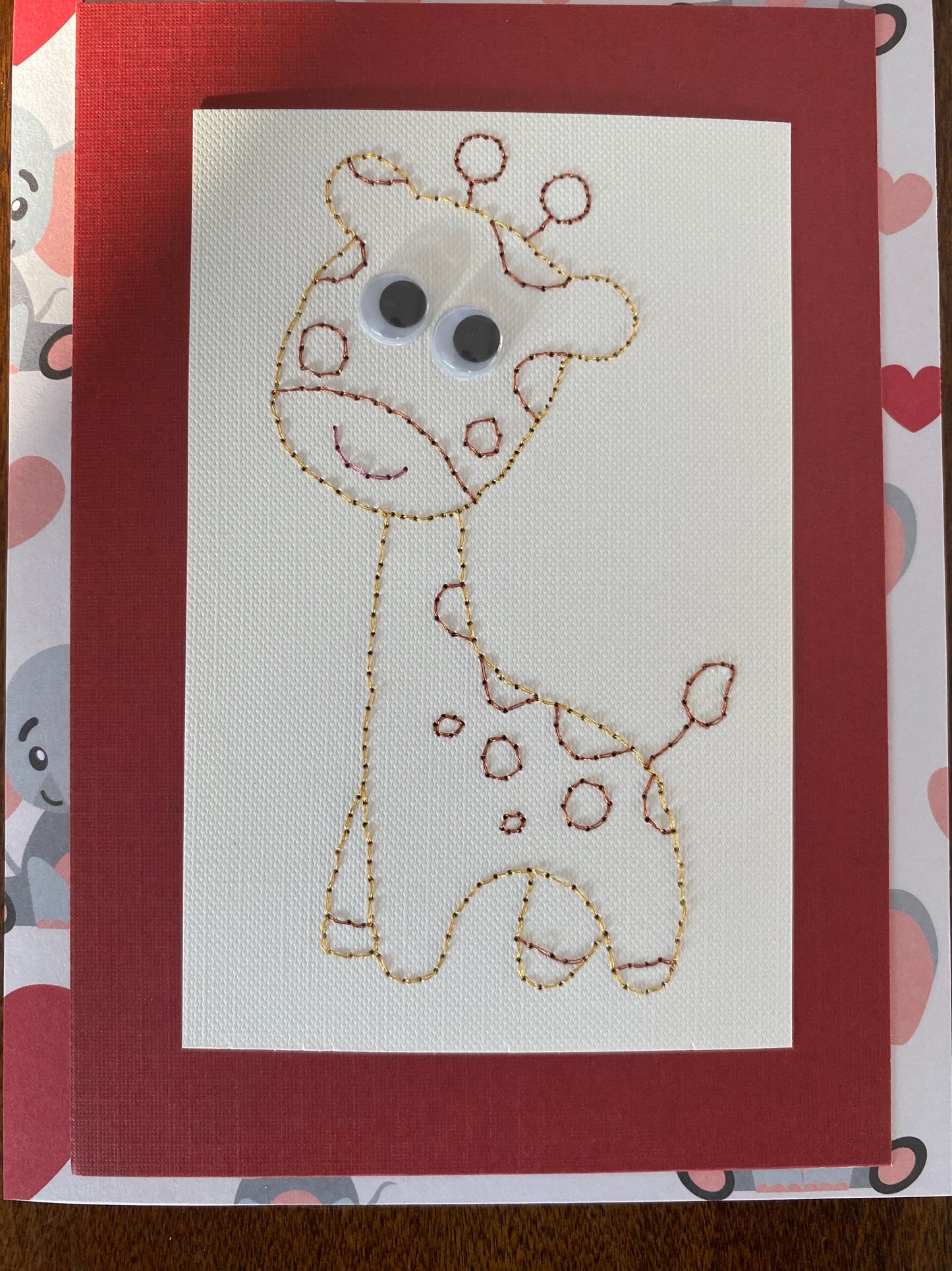 Hand Stitched Greeting Card 5x7