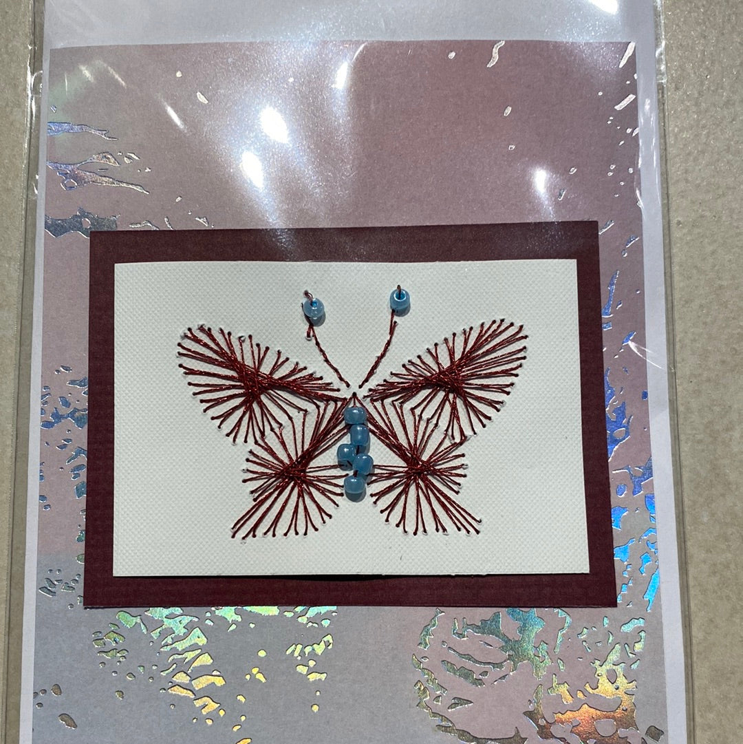 Hand Stitched Greeting Card 5x7