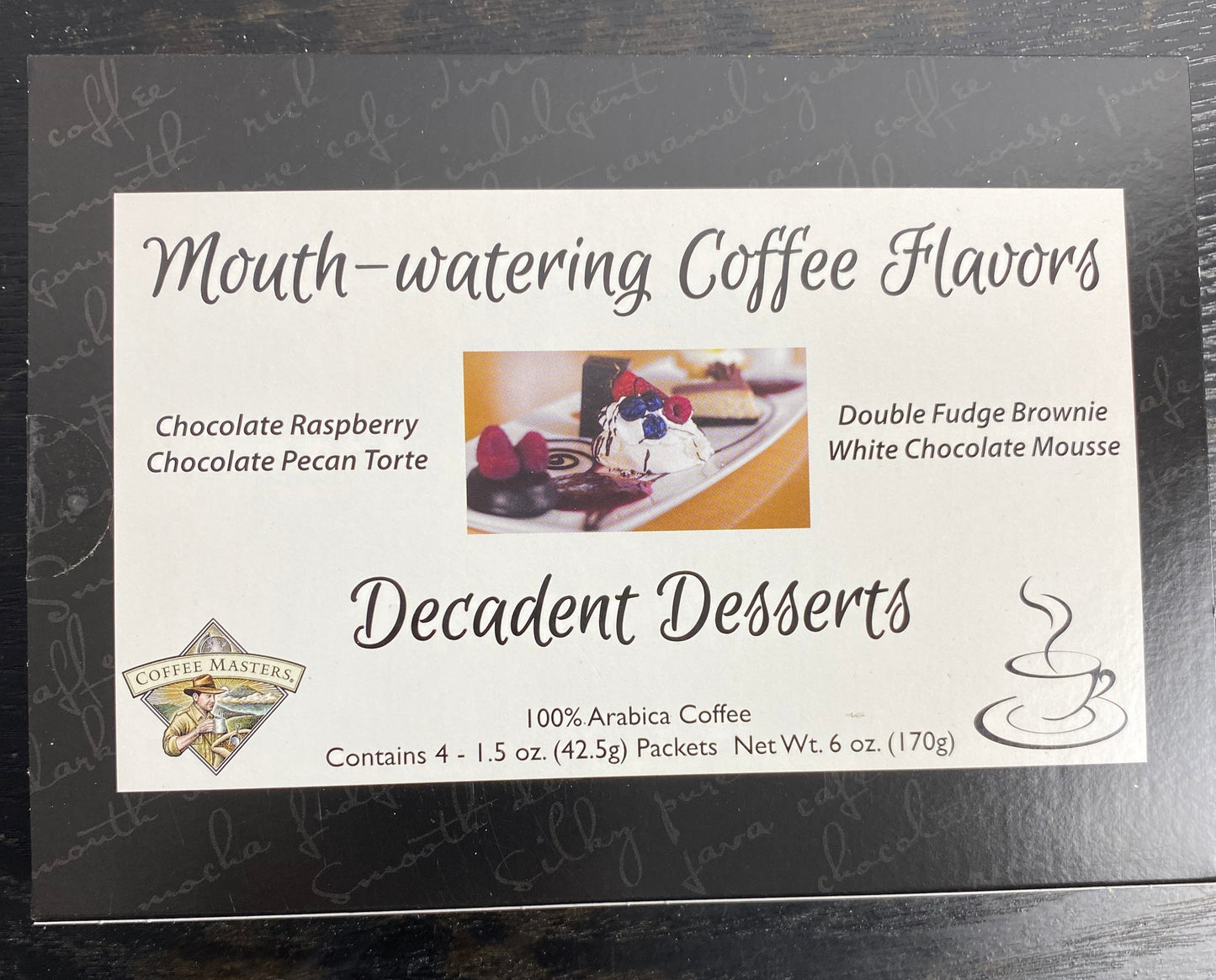 Assortment of dessert coffees