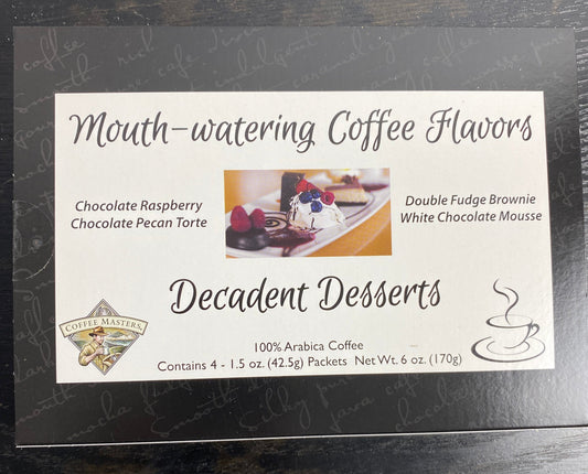 Assortment of dessert coffees