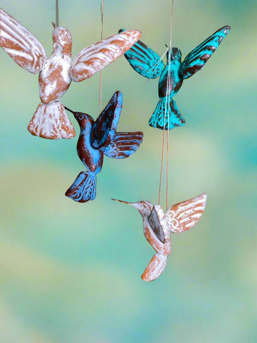 Clay Hanging Humming Birds