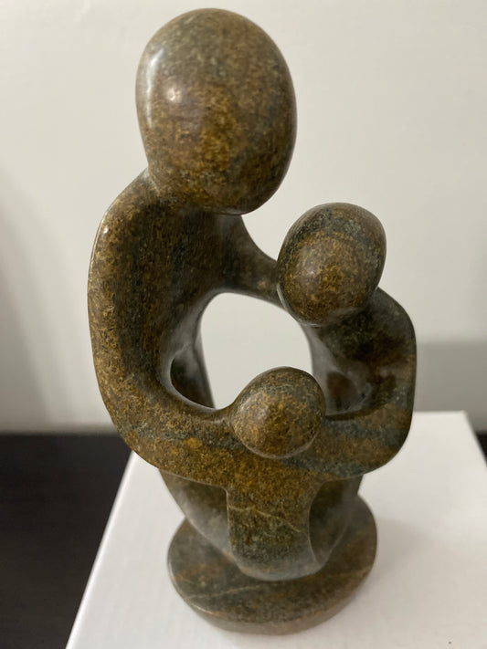 Stone Sculpture family of 3