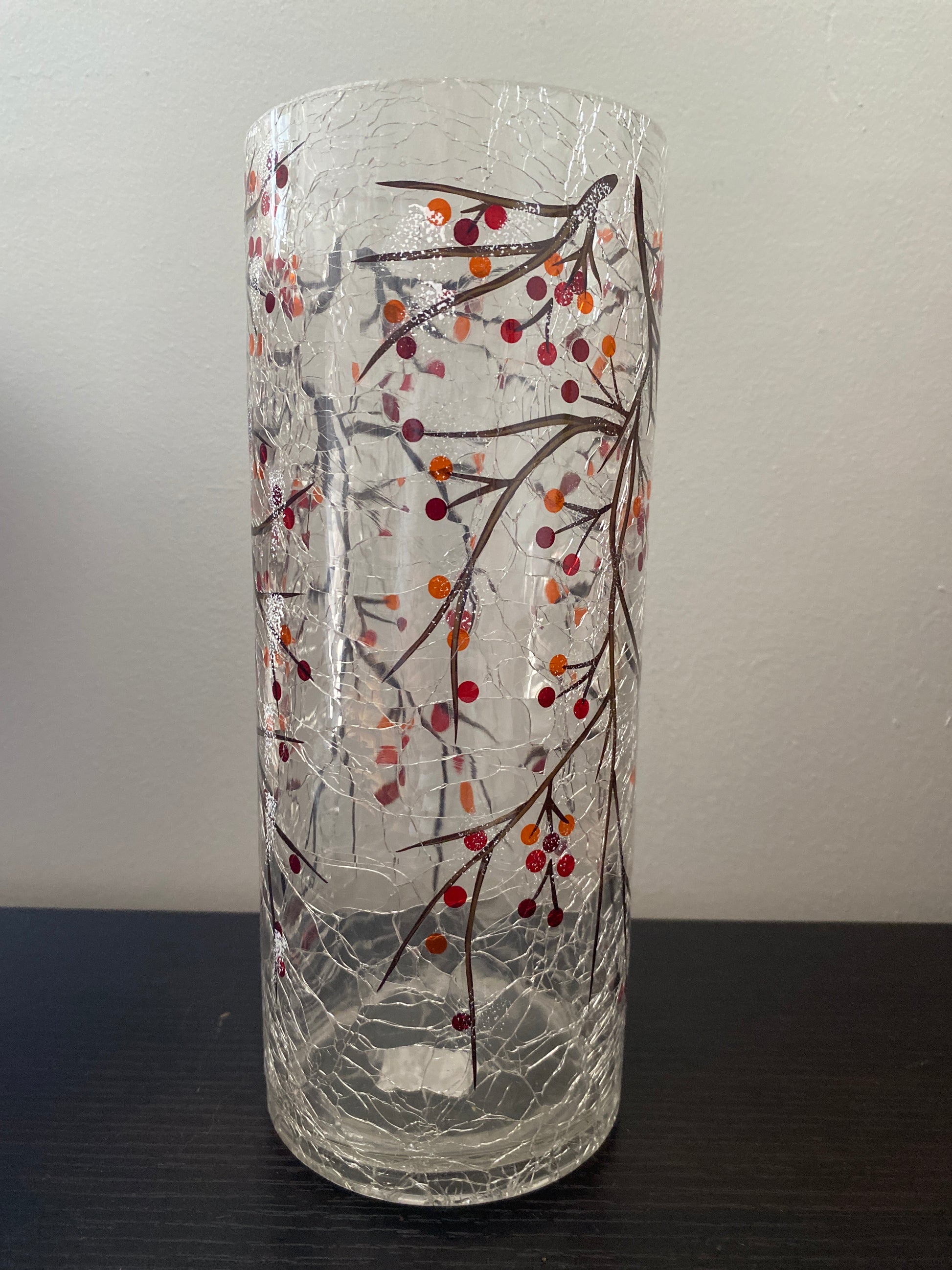 Winter Berry Hurricane Vase