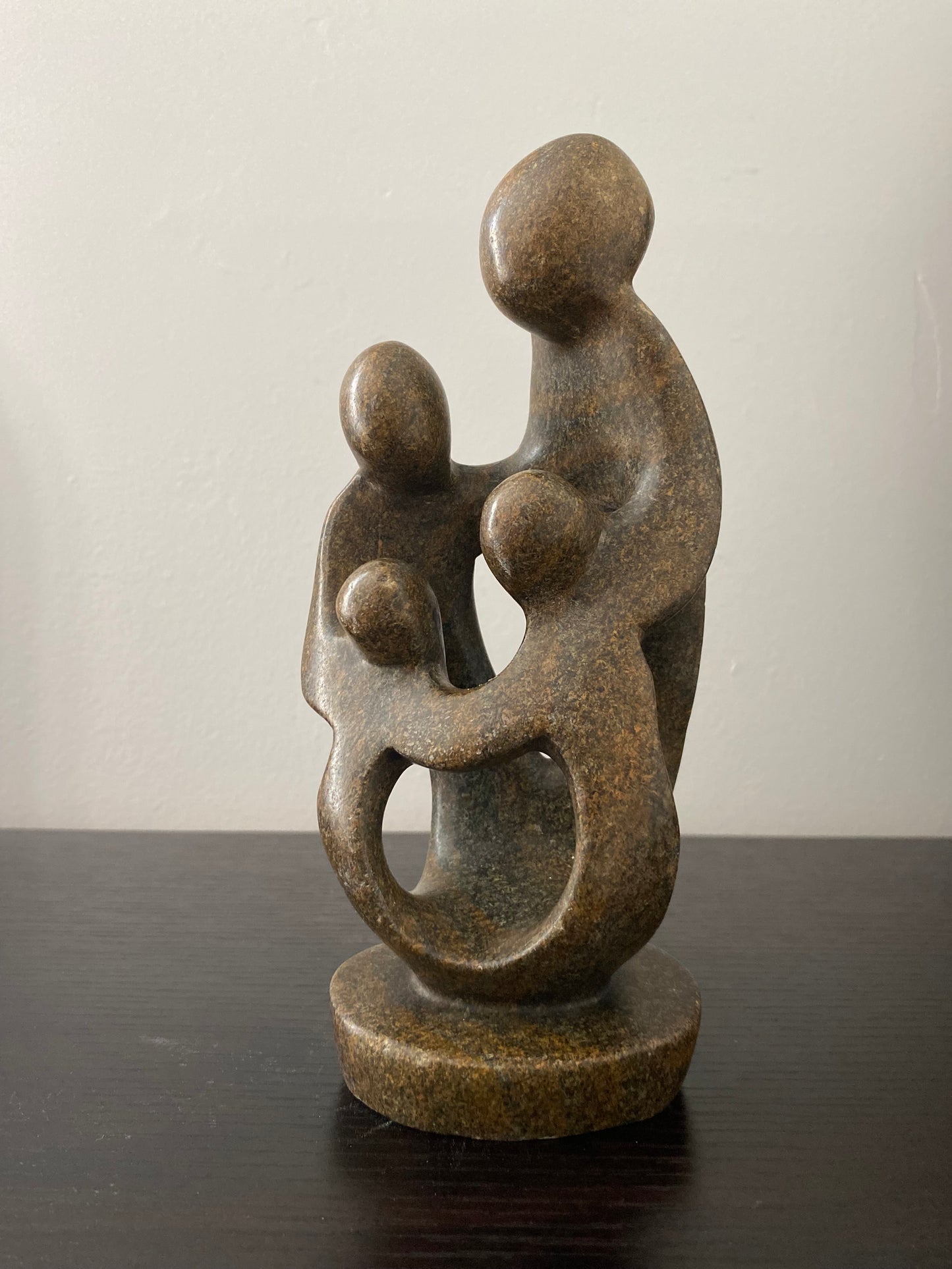 Stone Sculpture of a family of 4 made in Zimbabwe