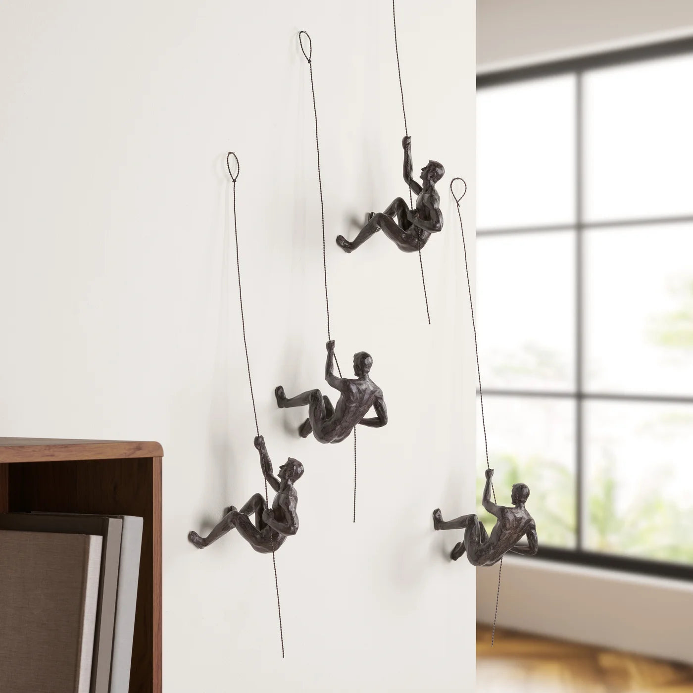 decorative climbing men made out of resin