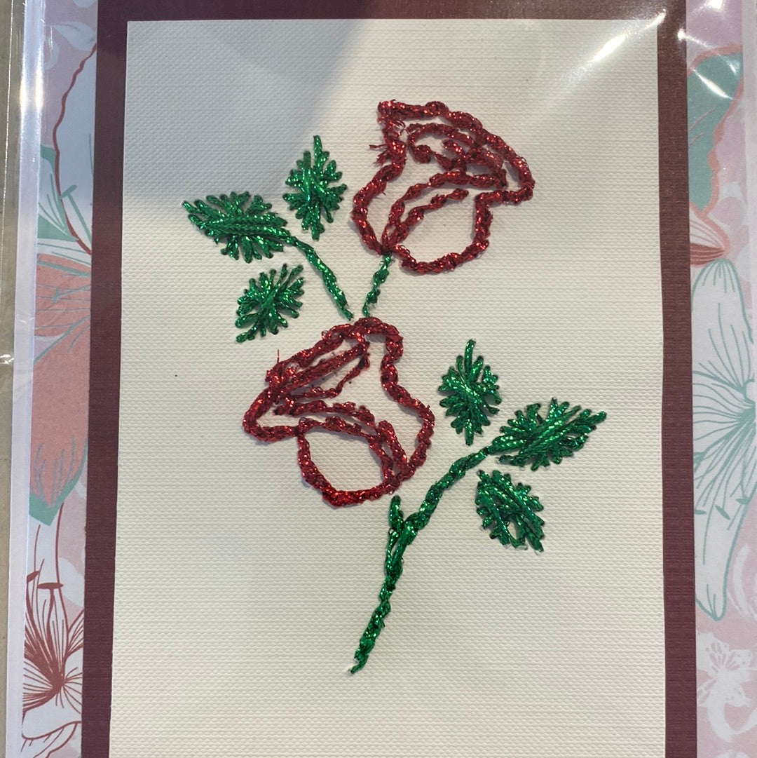 Hand Stitched Greeting Card 5x7