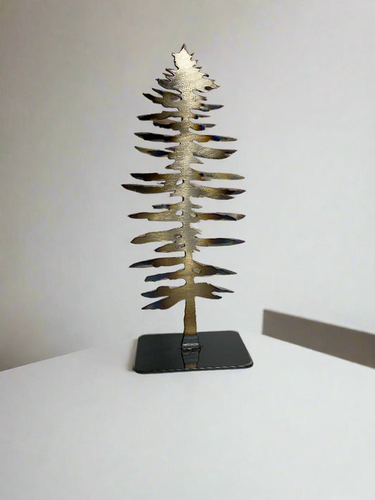 skinny metal tree on base
