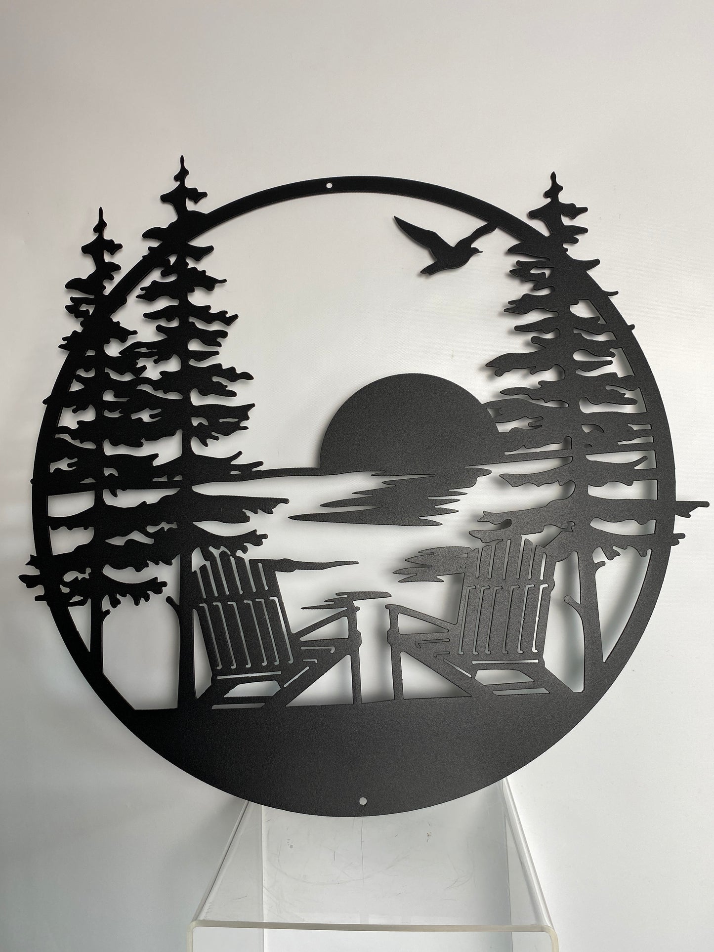 sunset scene metal wall decor