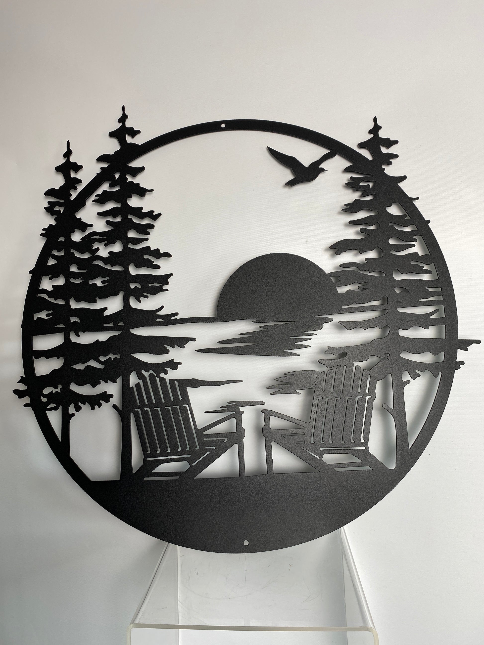 sunset scene metal wall decor