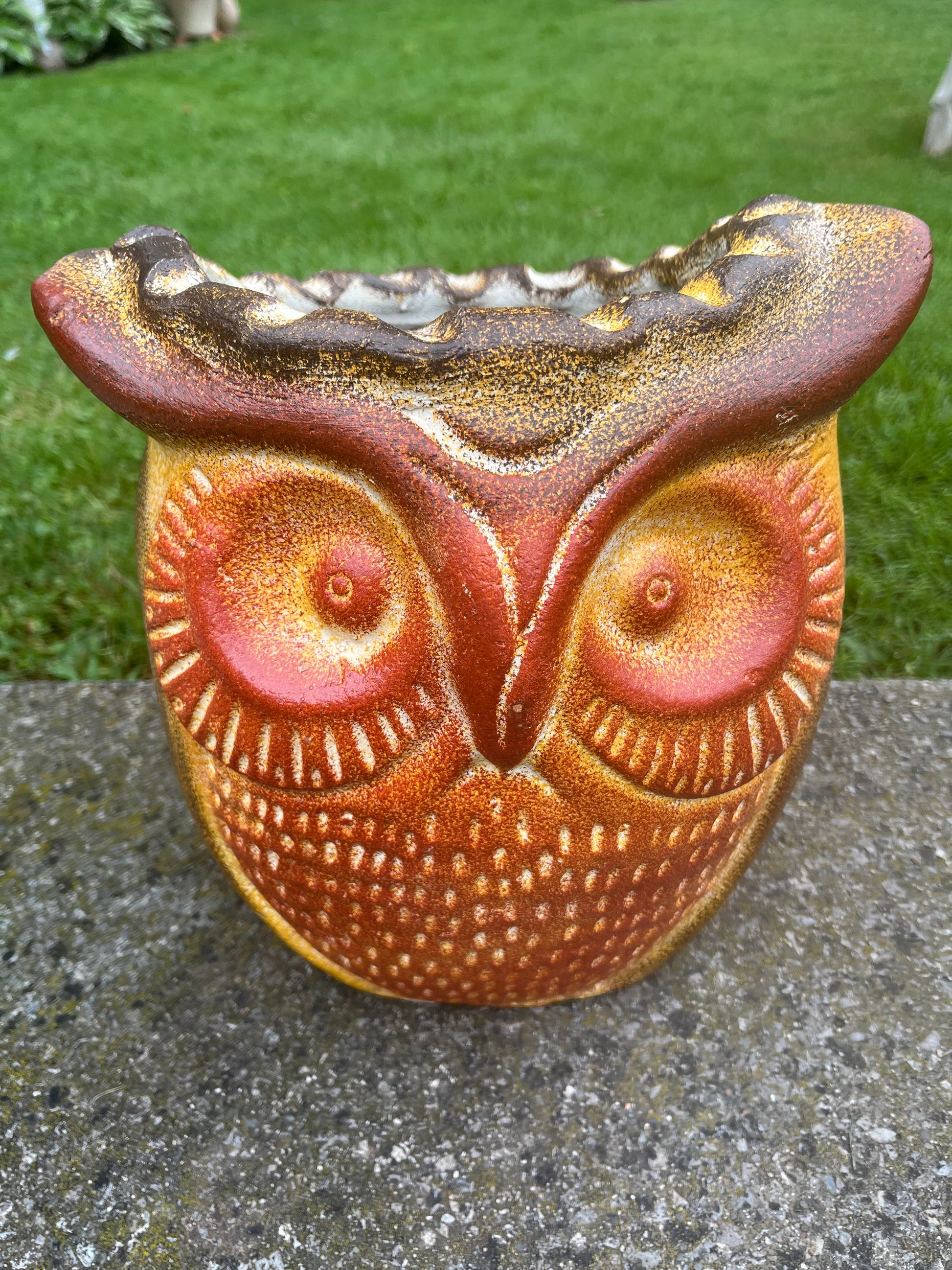 Mexican clay owl planters