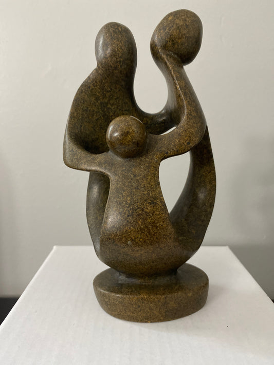 Stone Sculpture family of 3