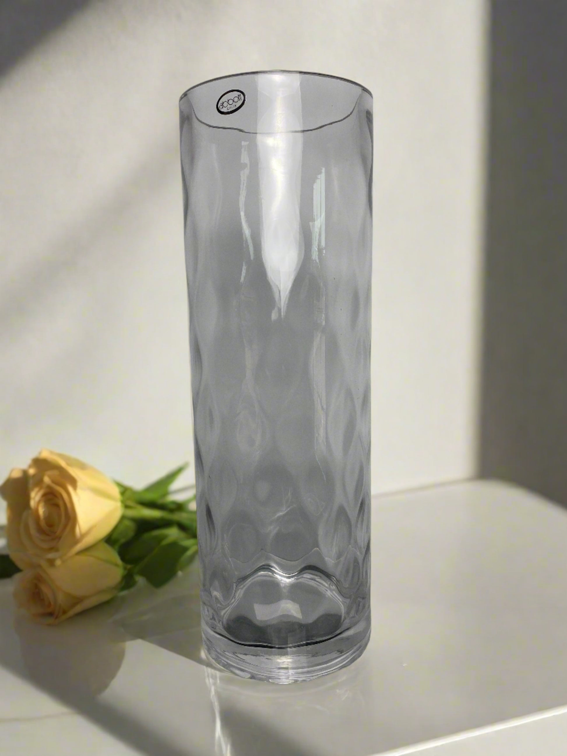 Clear glass vase