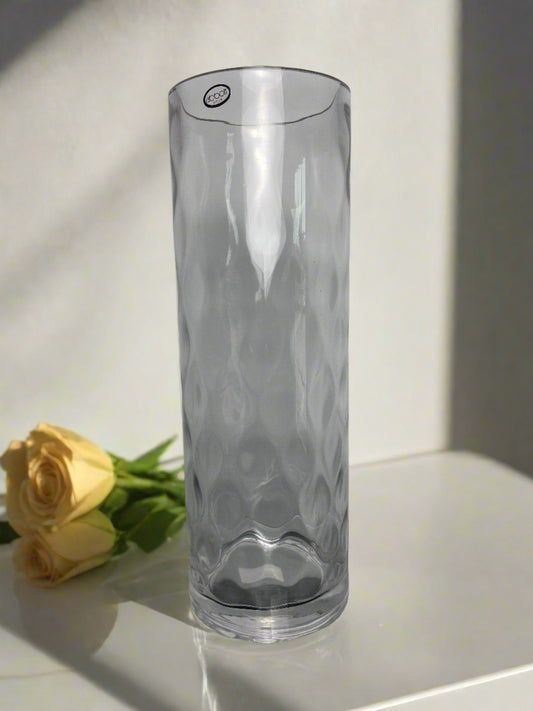 Clear glass vase