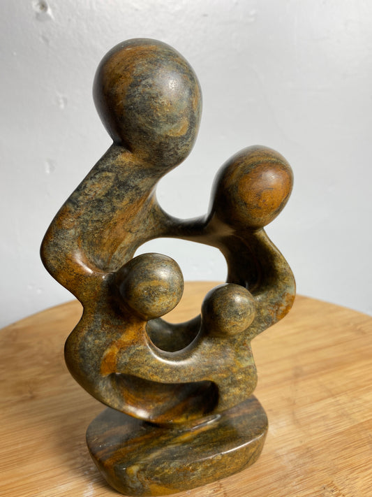 Ukama Family of 4 - Zimbabwe Stone Sculpture