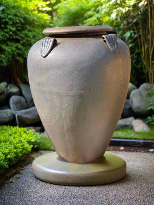 Glazed Temple Jar - Garden Pot
