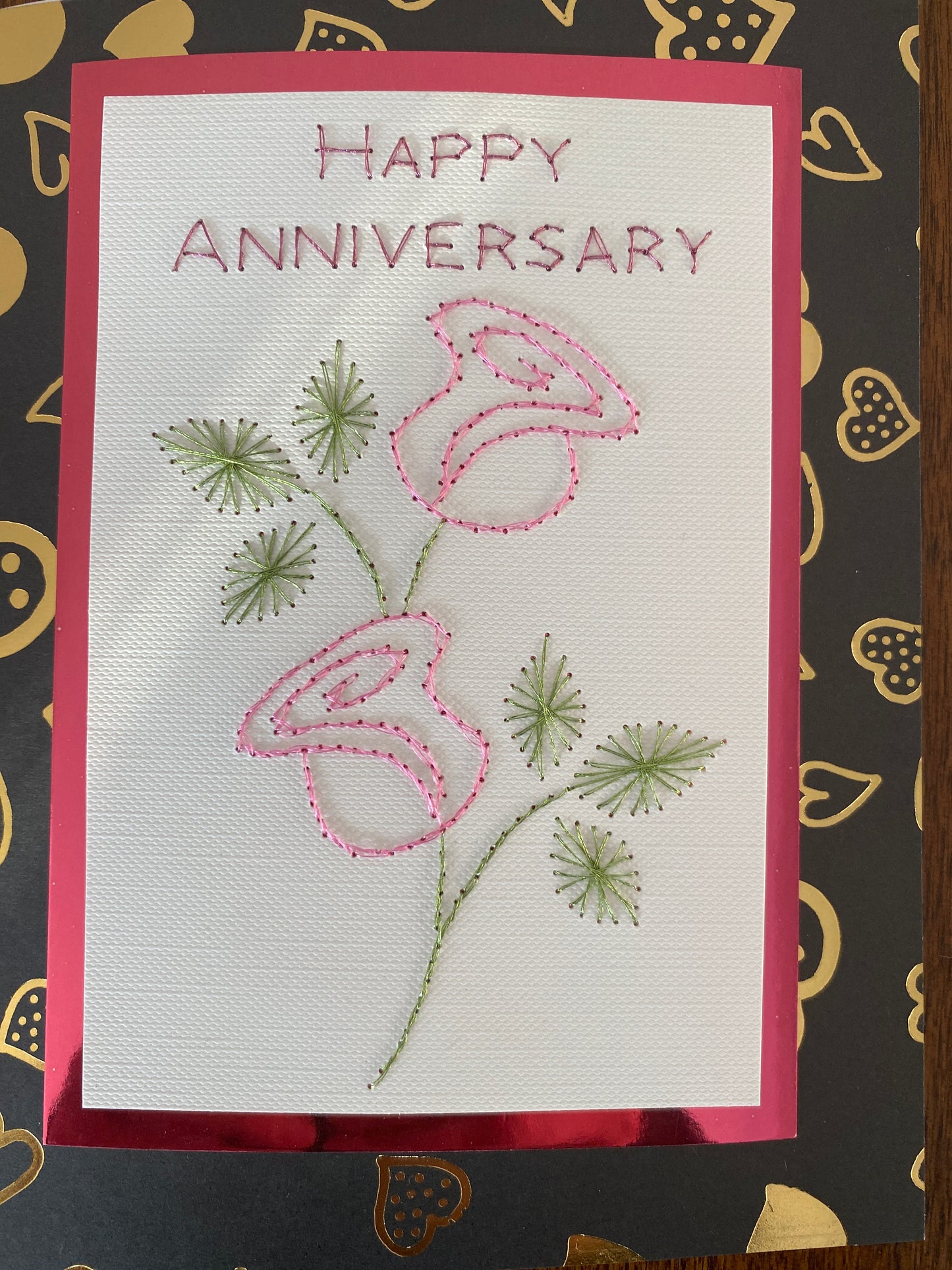 Hand Stitched Greeting Card 5x7