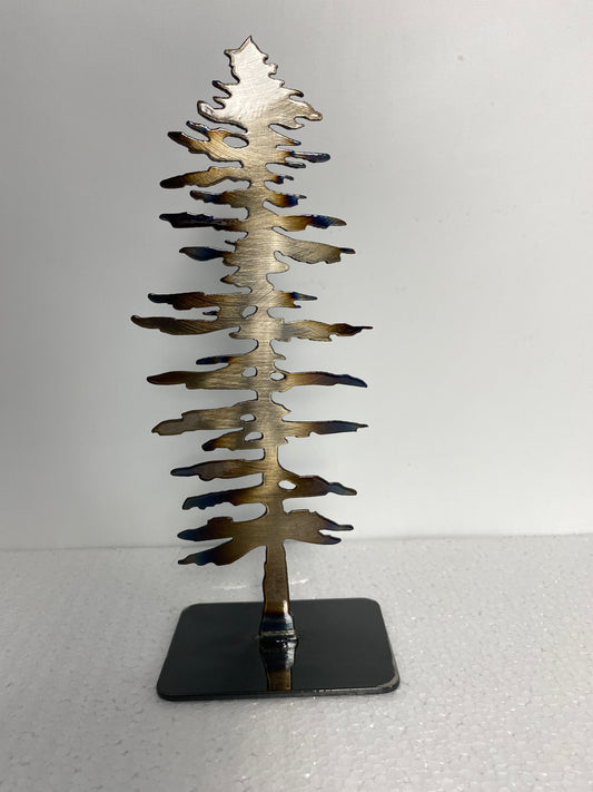 skinny metal tree on base