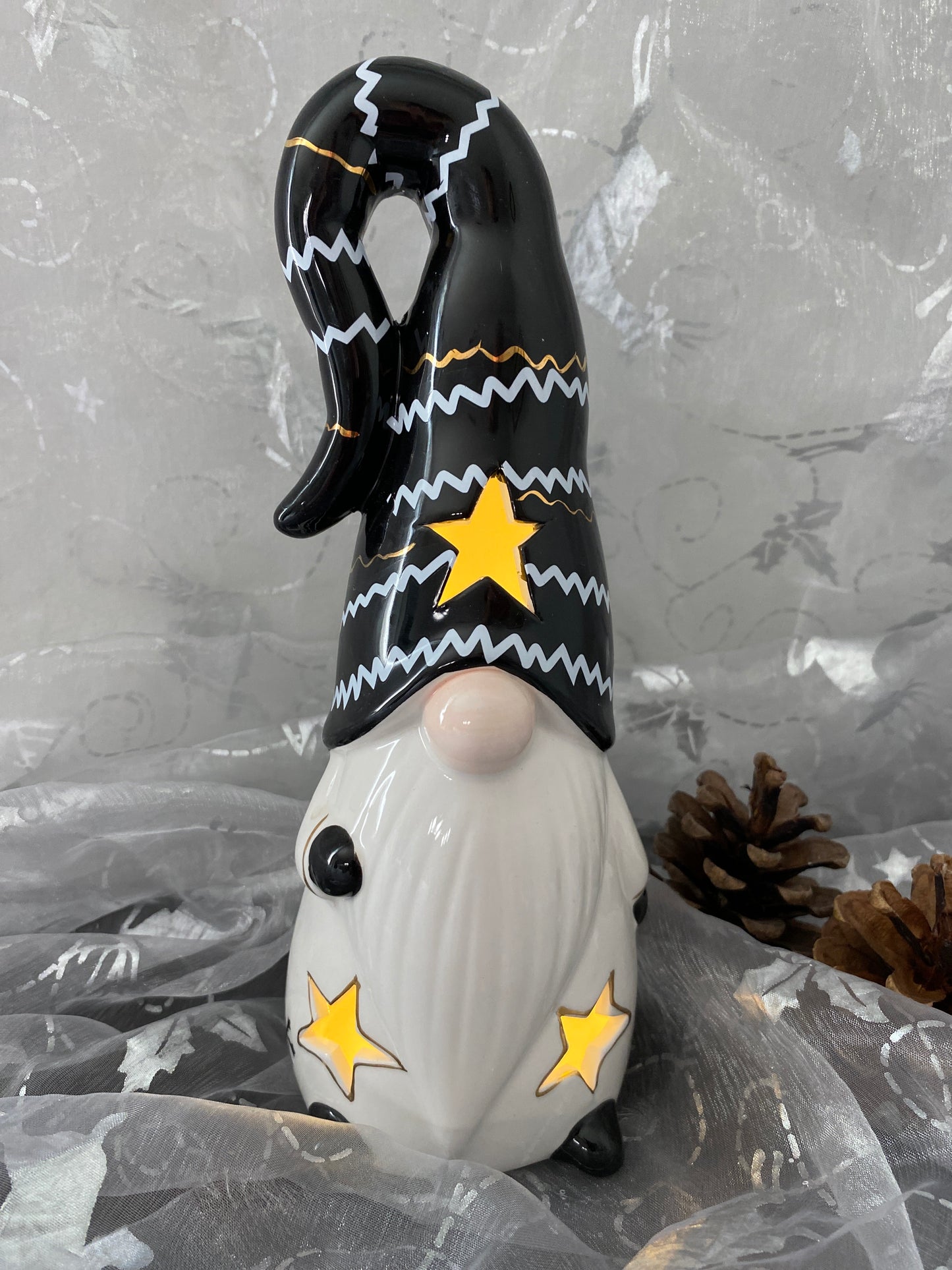 Black and White LIght-up Gnome