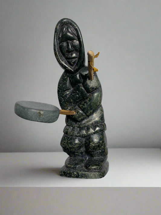 Nunavik sculpture of a drummer