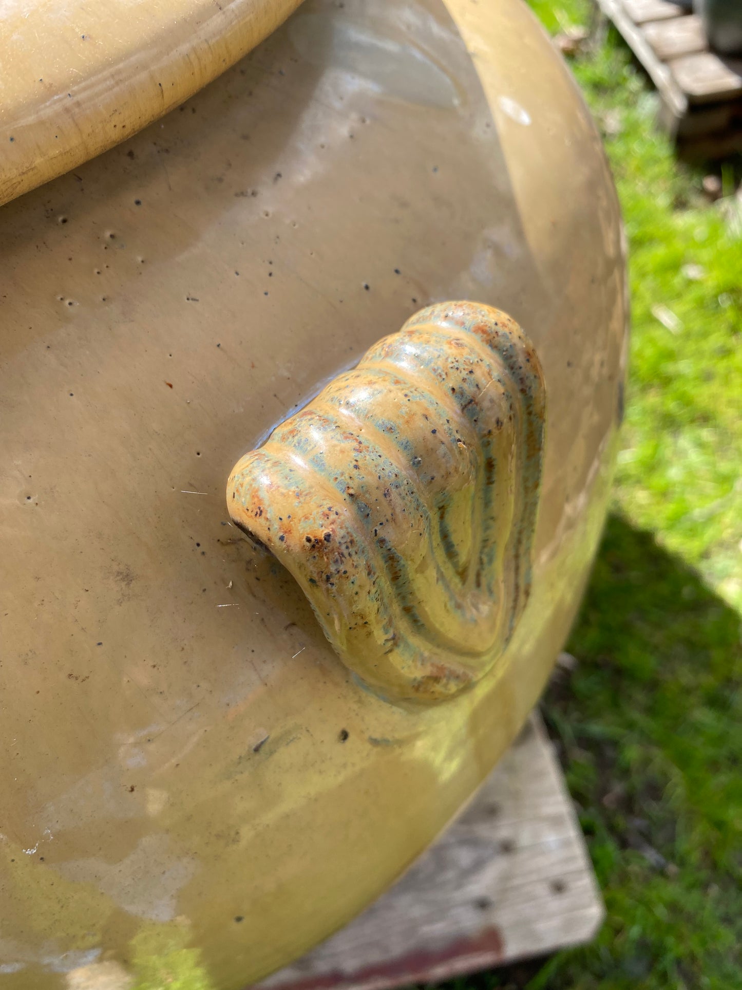 Glazed Temple Jar - Garden Pot