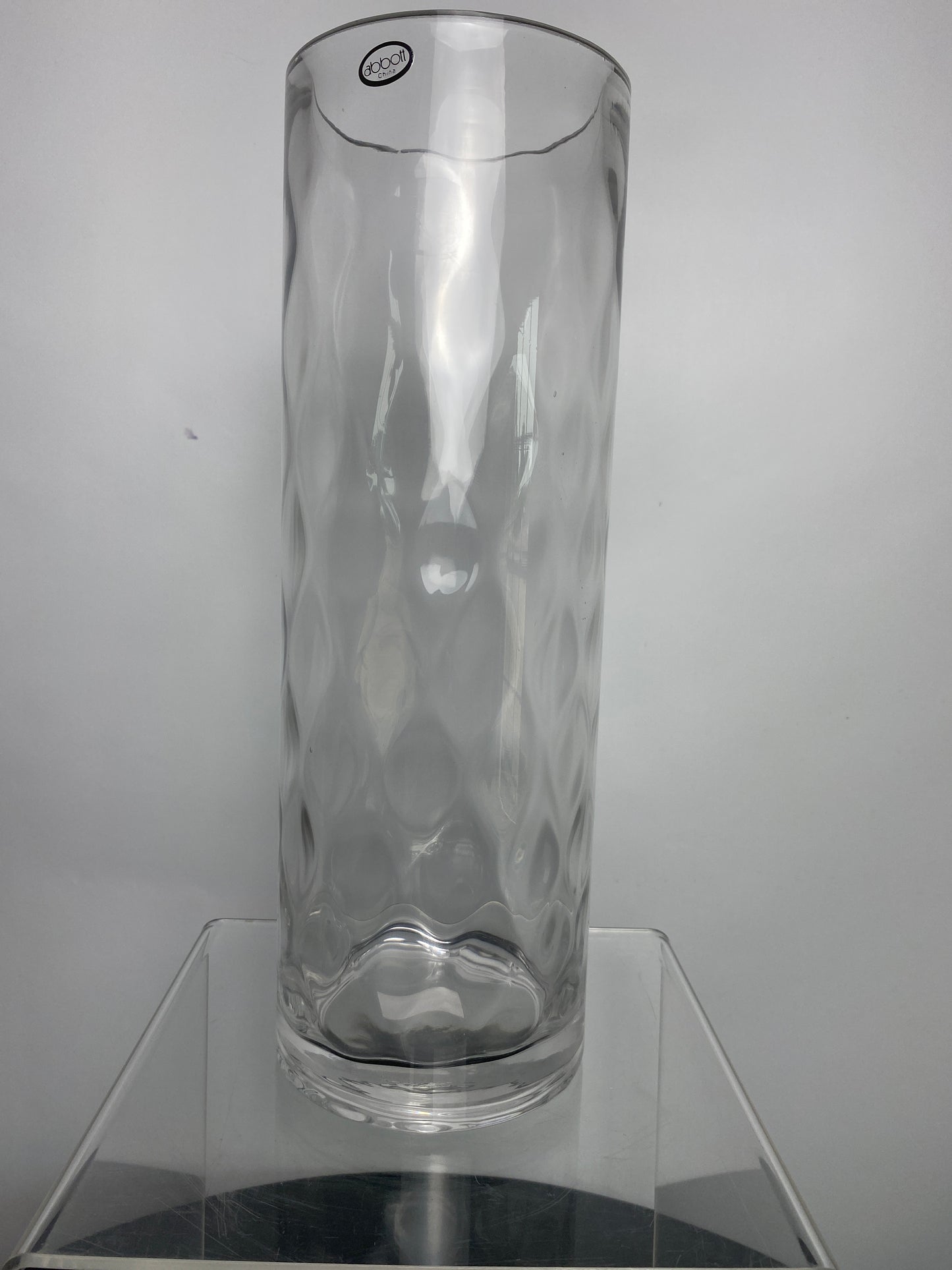 Clear glass vase