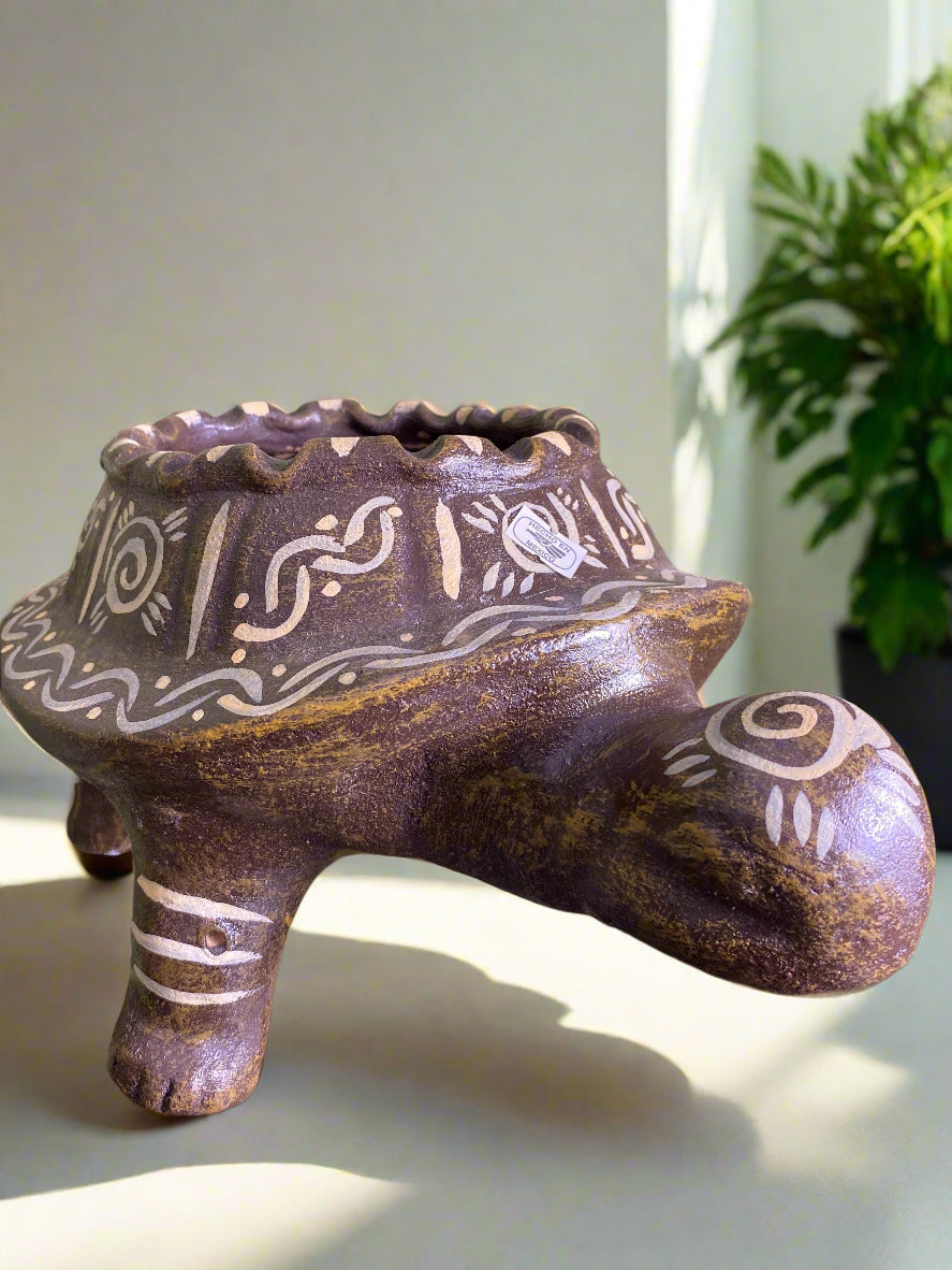Small Clay Turtle Planter