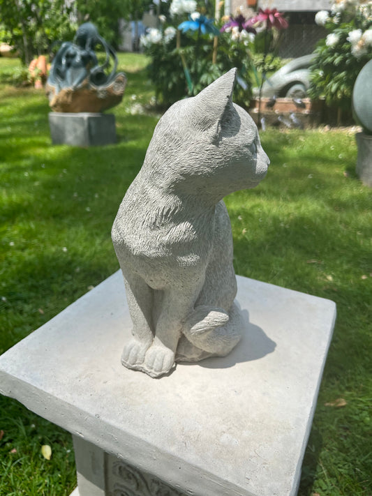 Concrete Sitting Cat