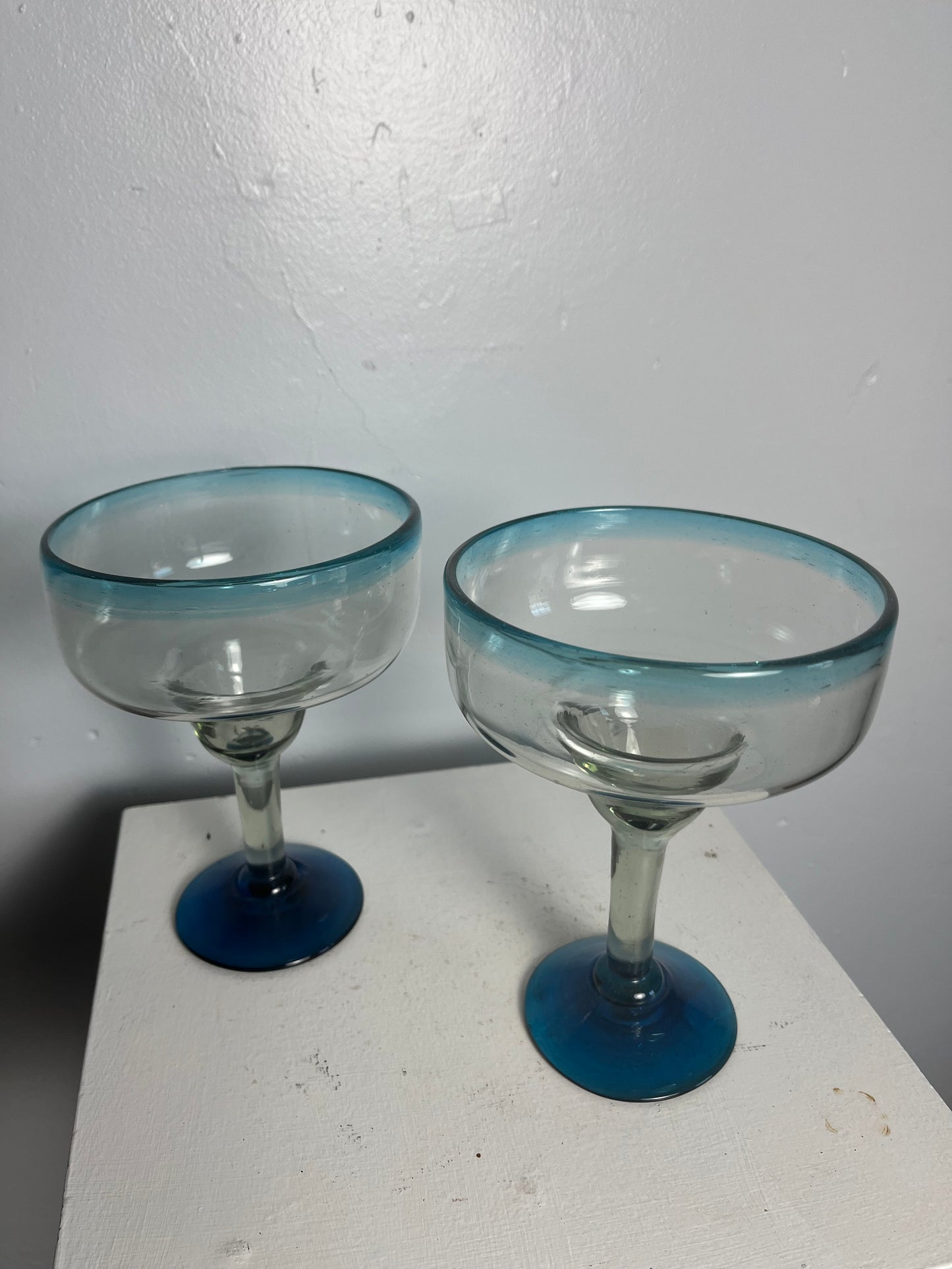 hand blown Mexican margarita glass