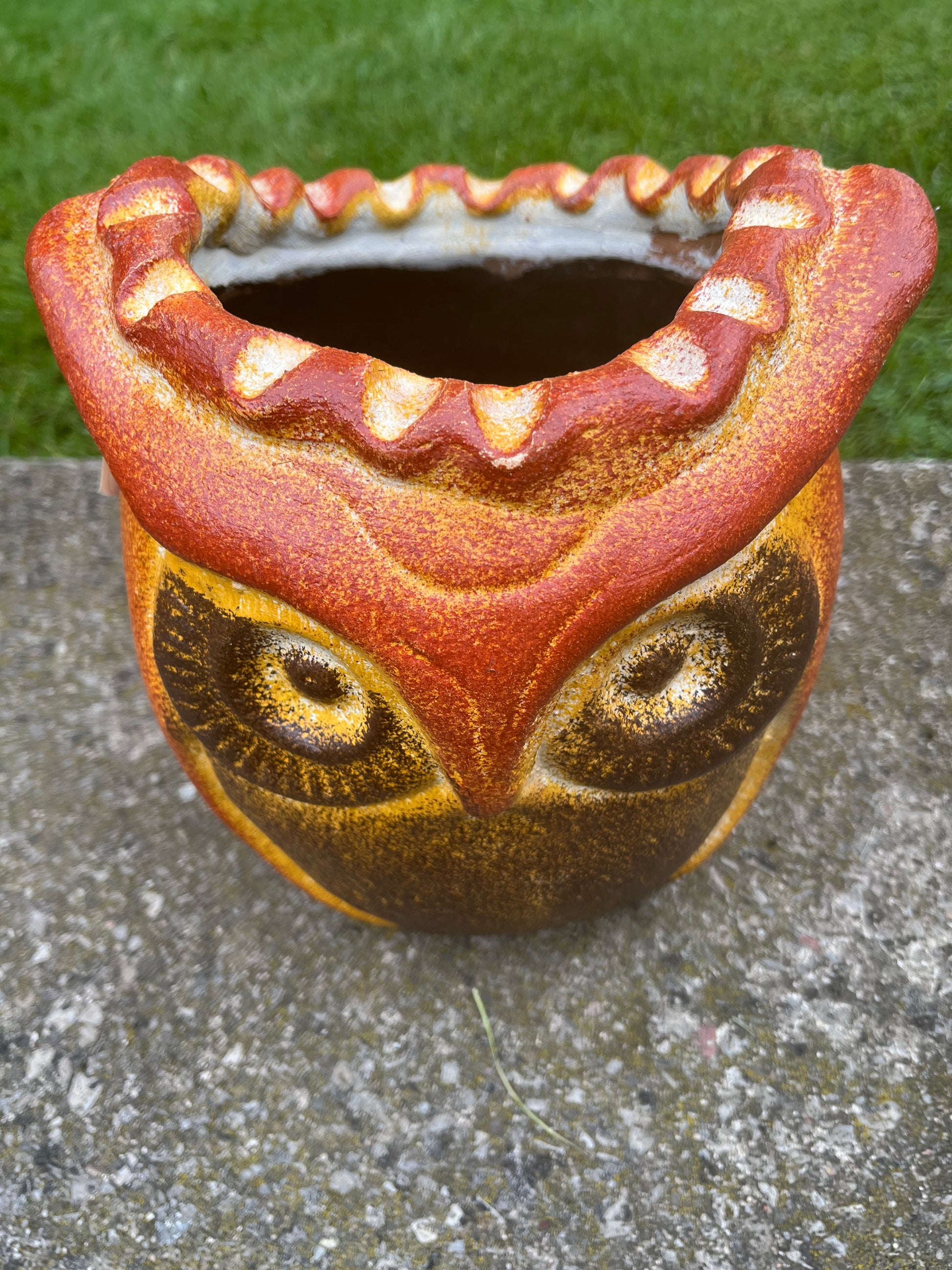Mexican clay owl planters