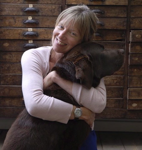 Sam Toft with her dog