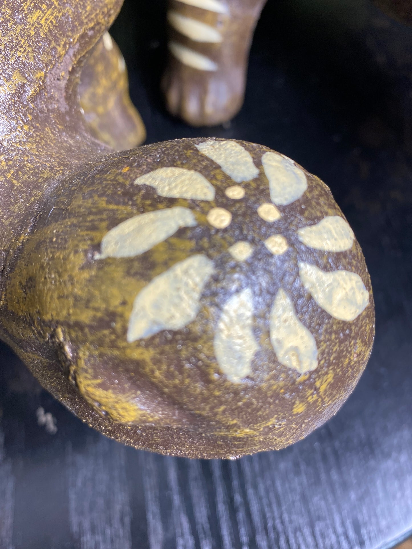 Head of Clay Turtle Planter