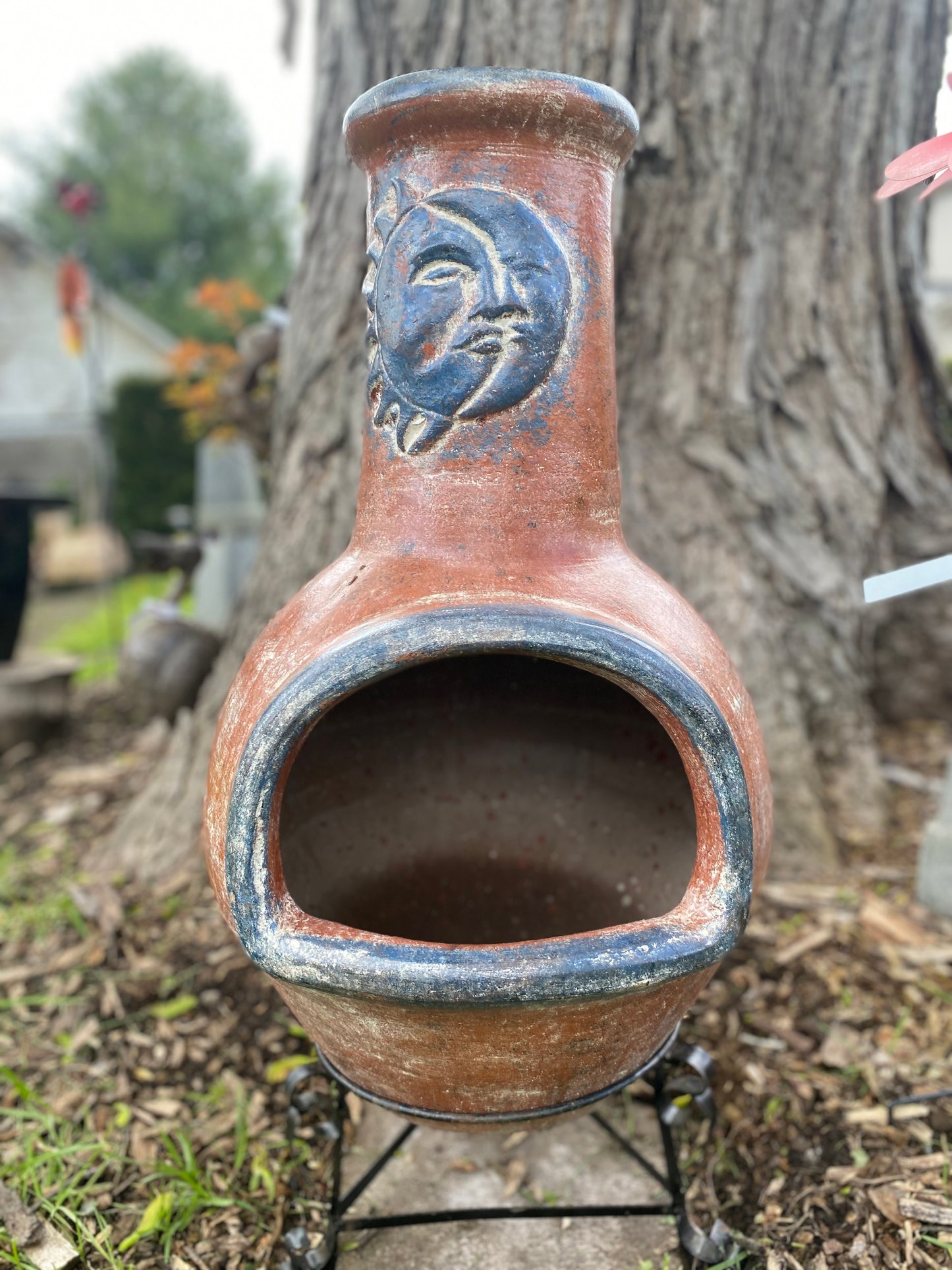 Small Chiminea with Moon Design