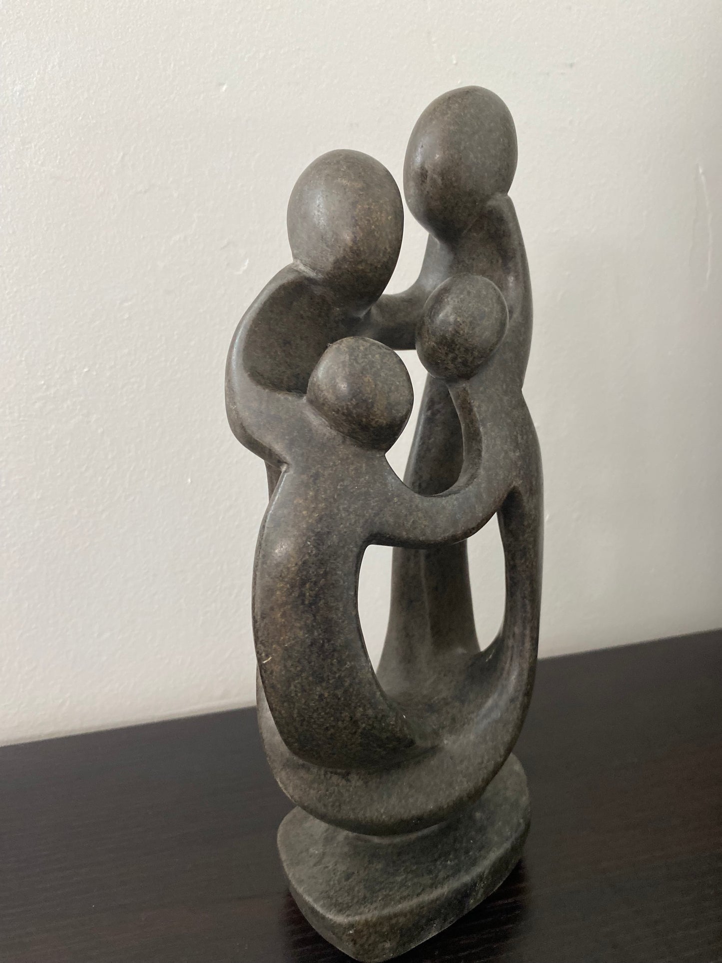 Stone sculpture from Zimbabwe of a family of 4