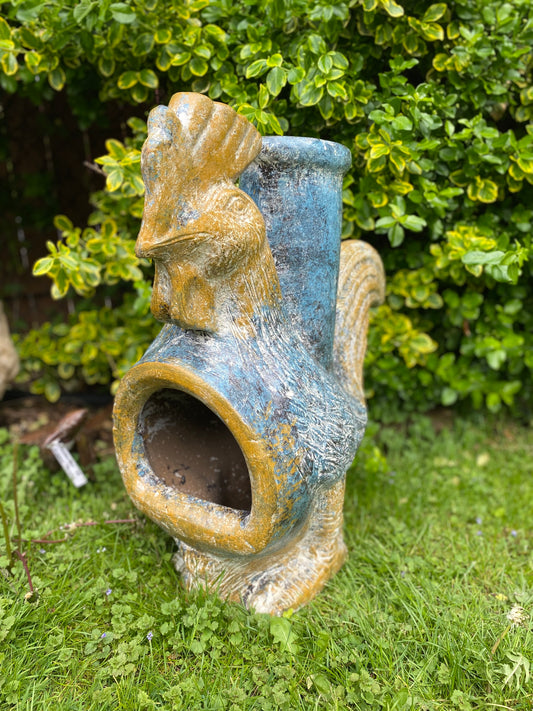 Clay Rooster Chiminea Made in Mexico