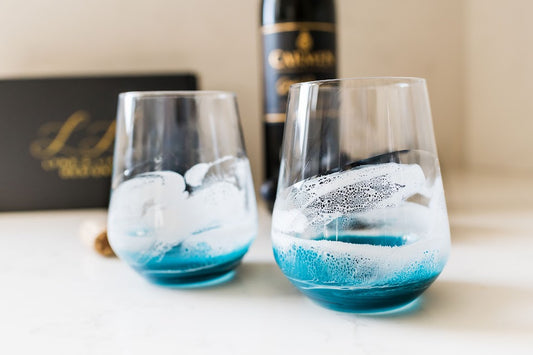 15 oz Wine Glasses – Handcrafted Functional Art (Set of 2)