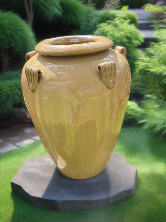 Glazed Temple Jar - Garden Pot