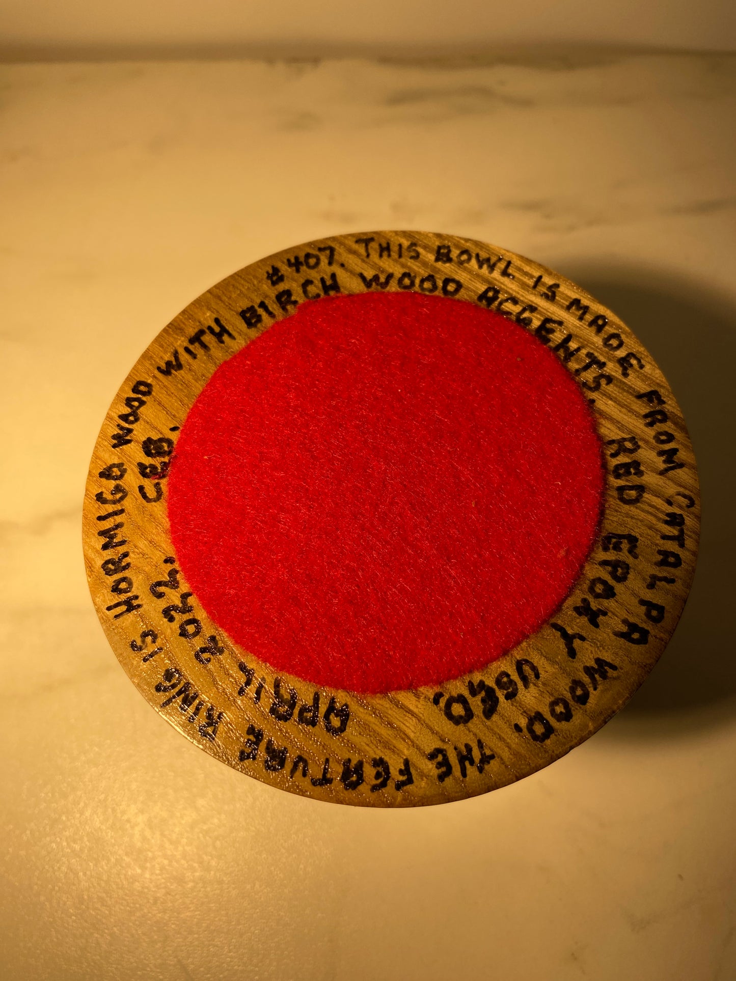 Colin Baker Hand Turned Wine Bottle Coaster - #407