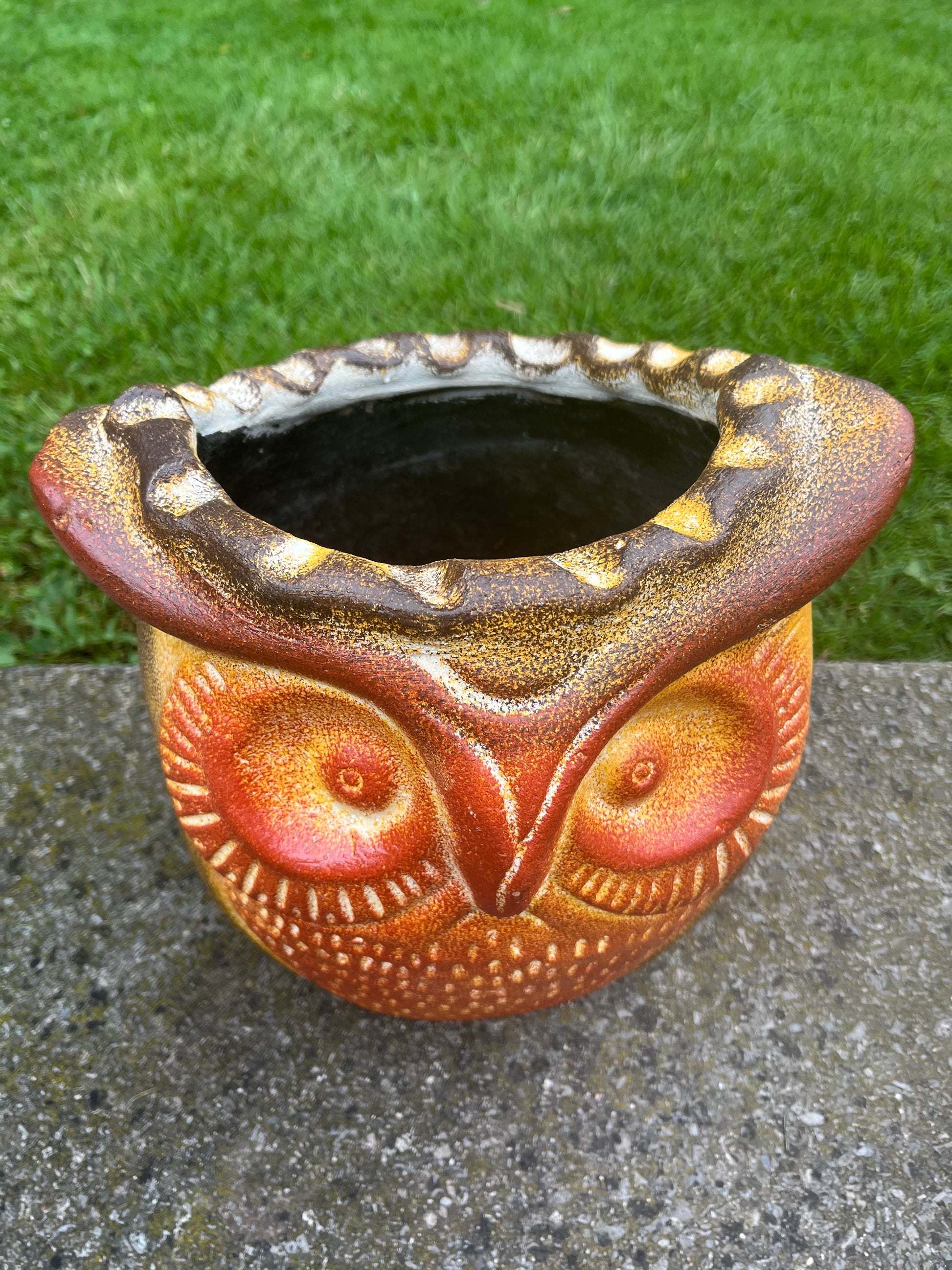 Mexican clay owl planters