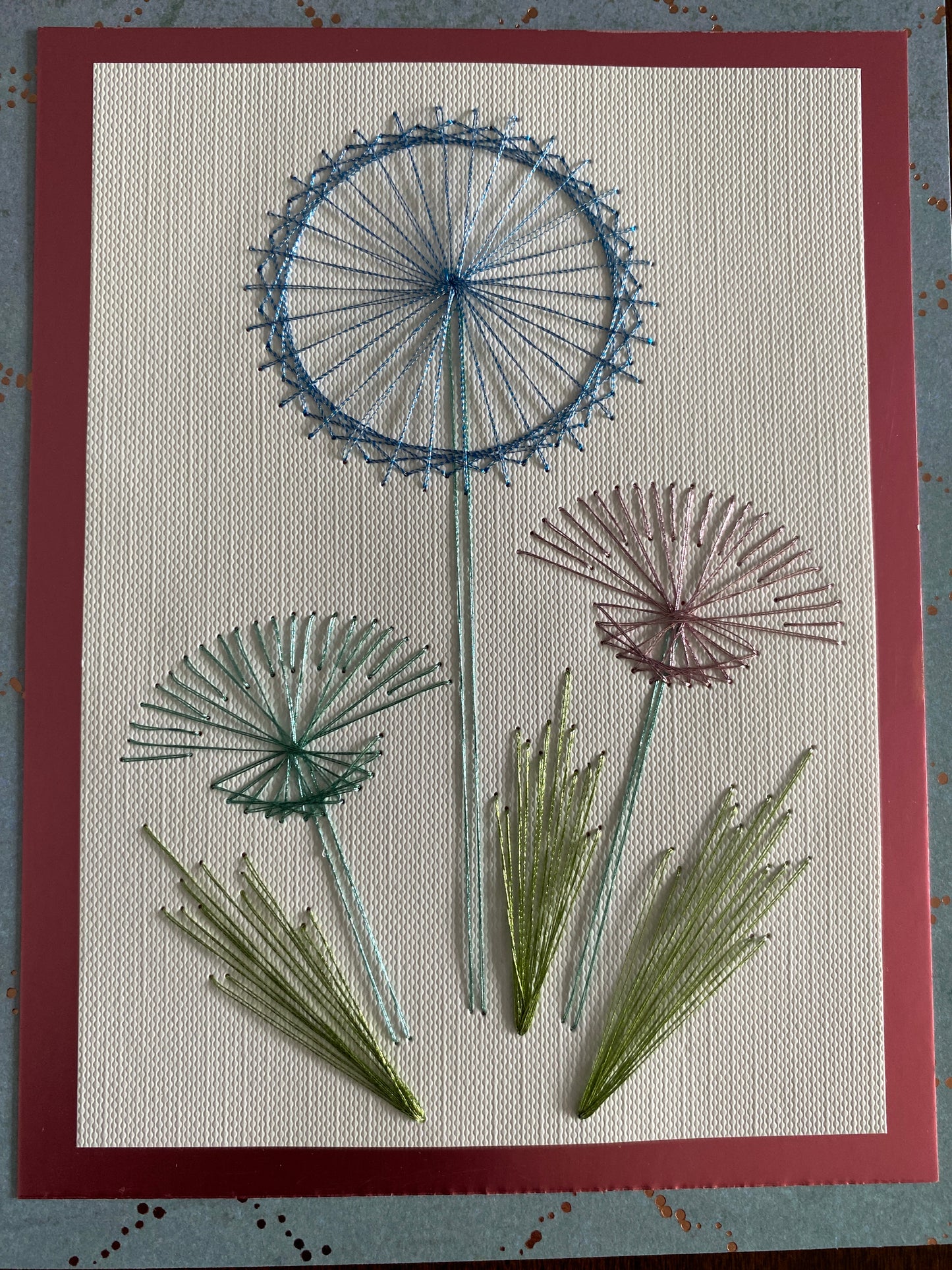 Hand Stitched Greeting Card 5x7