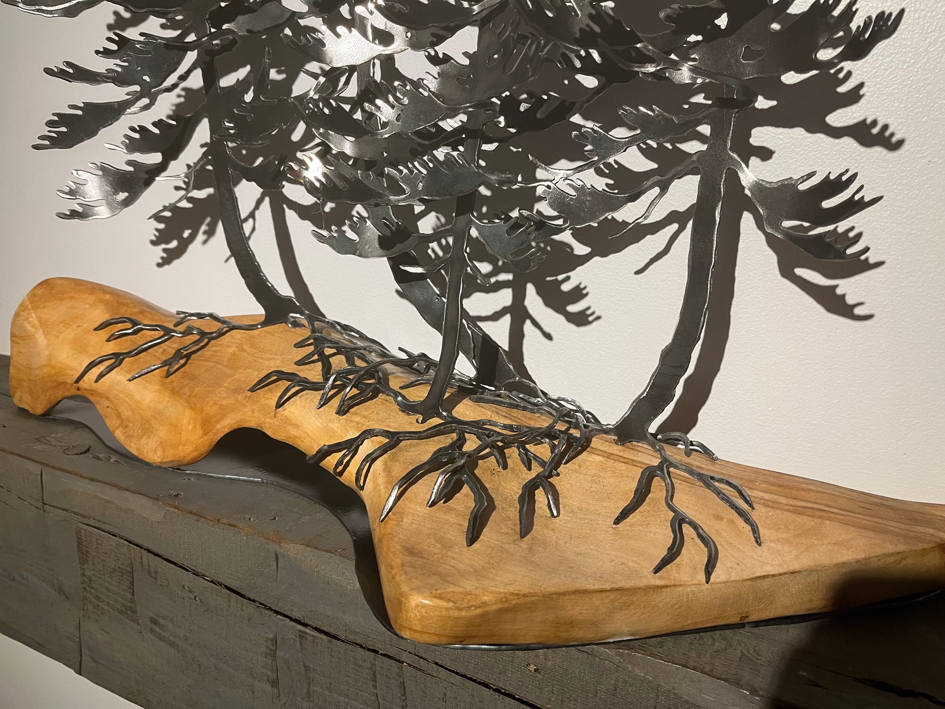 Cathy mark windswept trees on wood