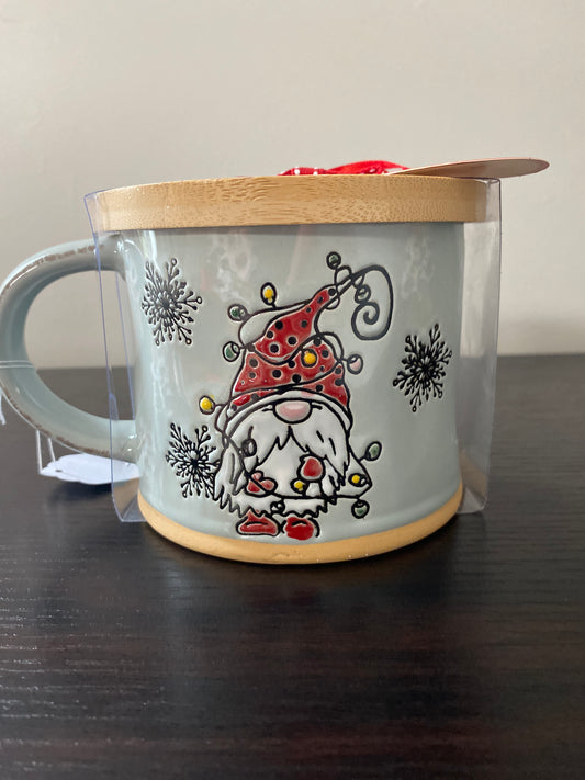 Gnome Mug 17oz with Wood Lid