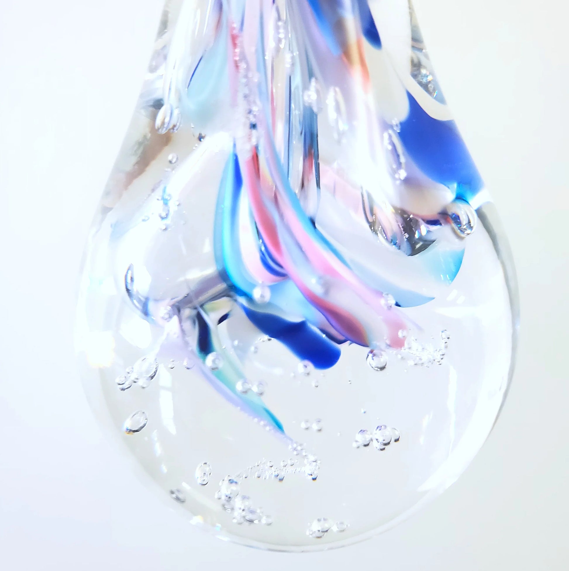 Multi-colour  Hand-blown Glass Tear of Joy.