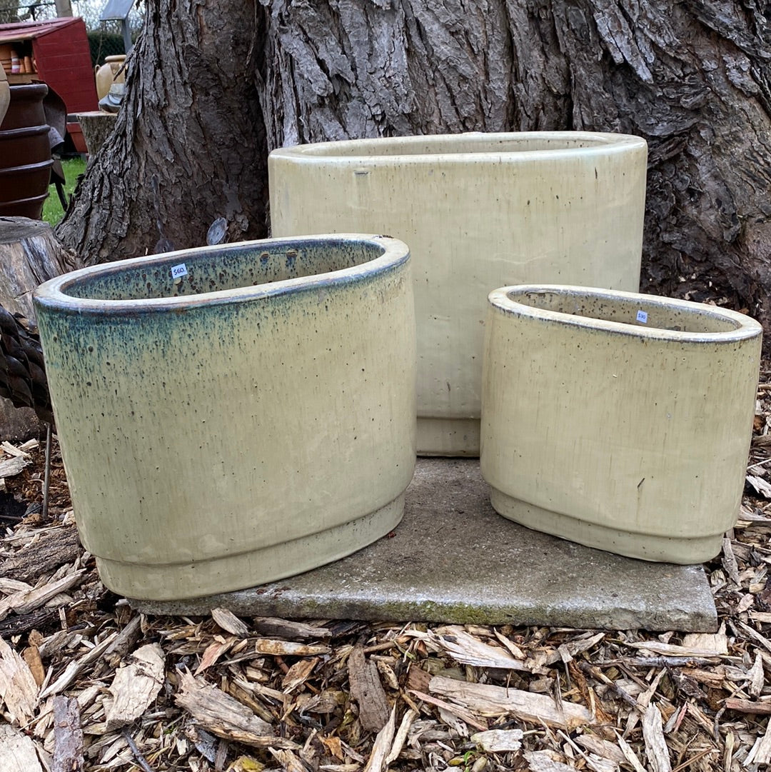 Oval Planter - Cream