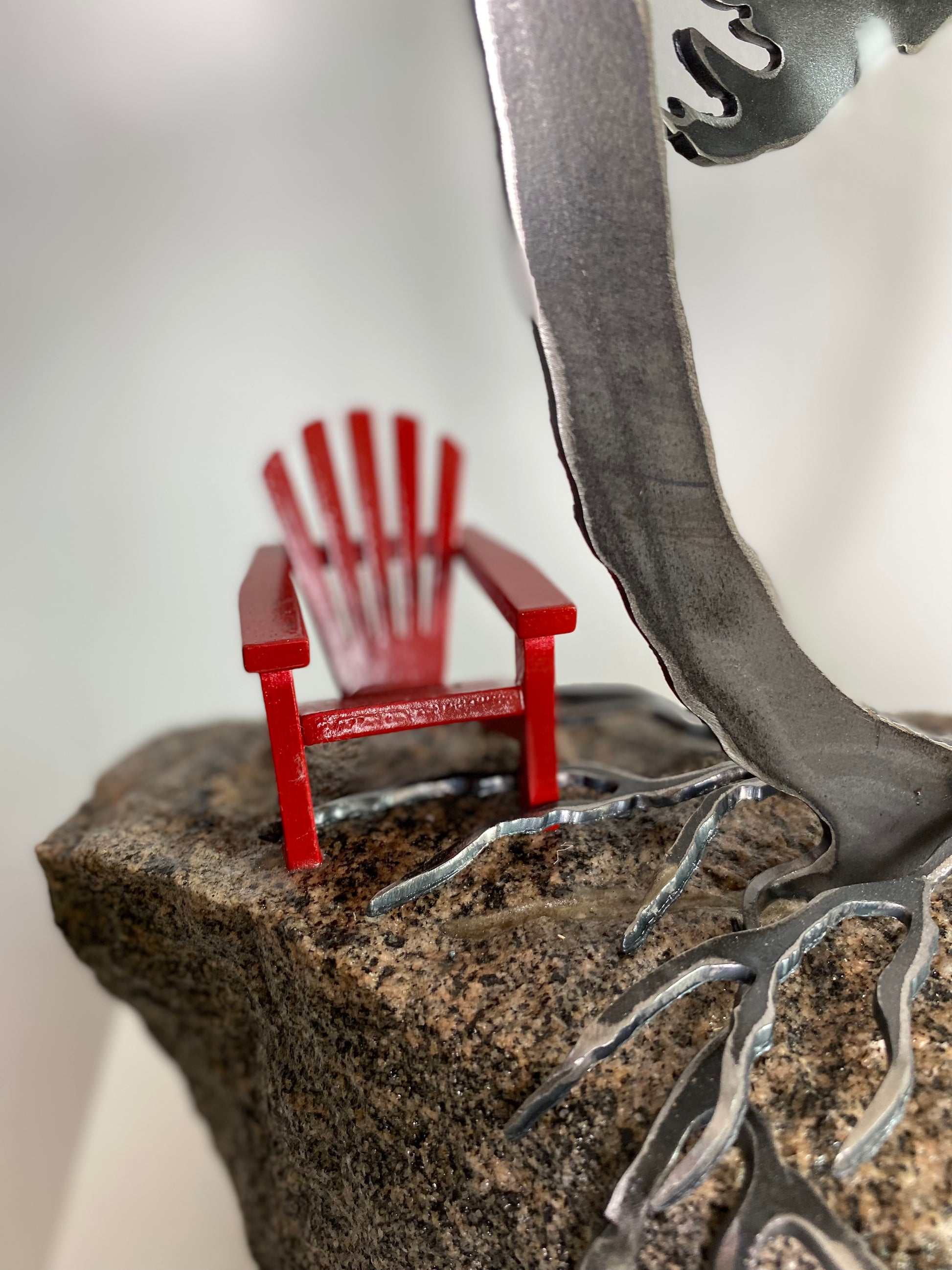 Cathy Mark Windswept tree with Muskoka Chair
