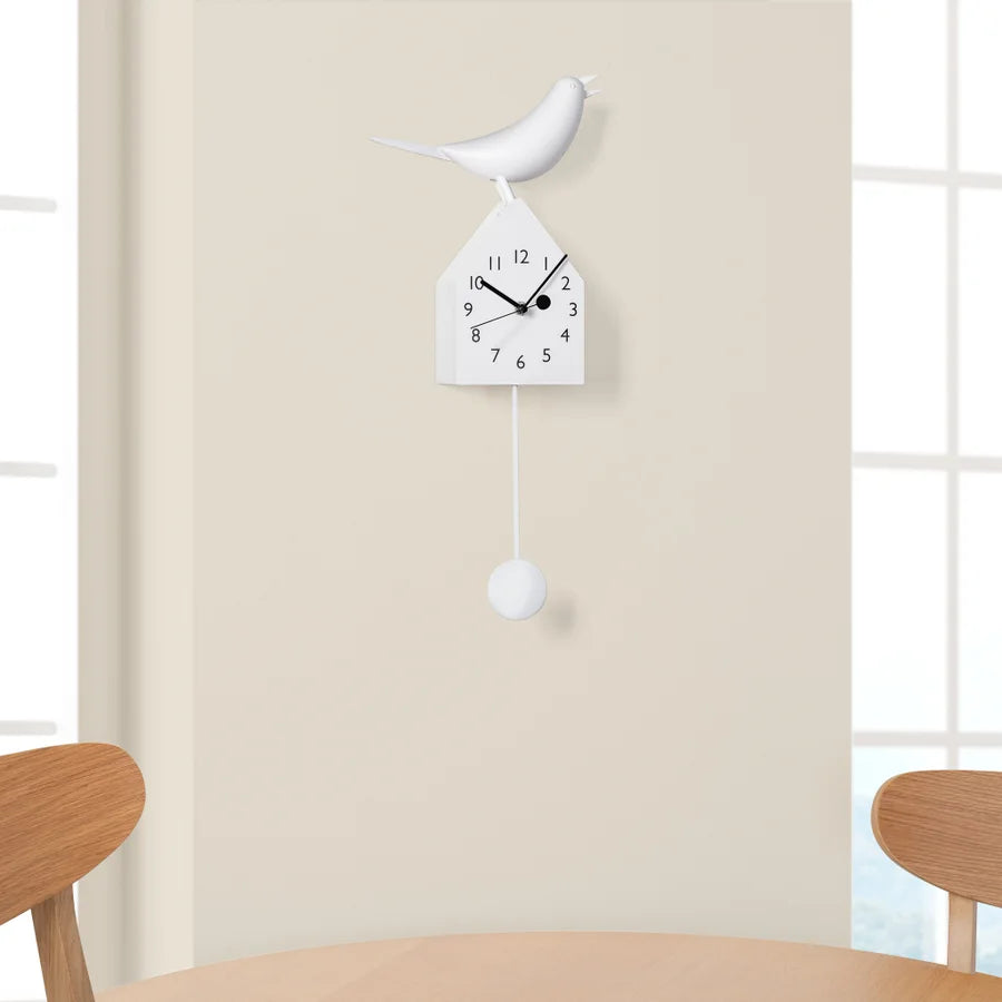 motion bird and birdhouse clock