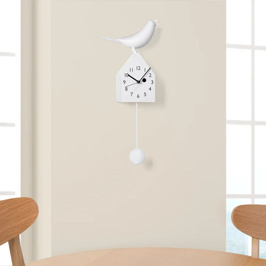motion bird and birdhouse clock