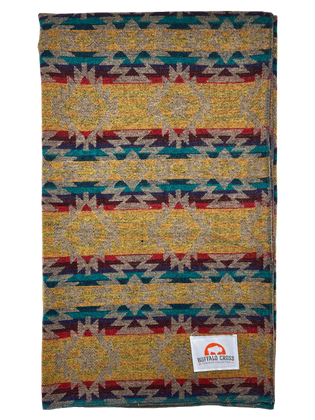 Blanket Throw - Buffalo Cross - Yellow Diamond