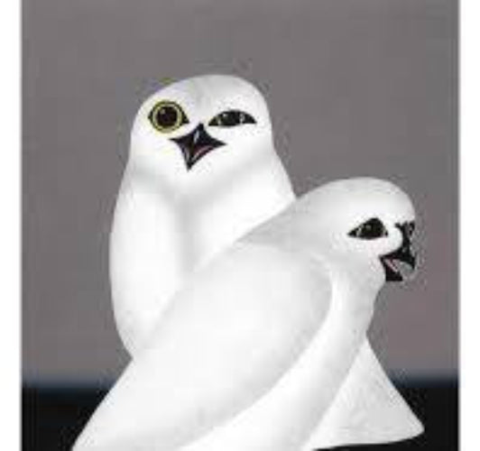 Unnuarsiut Uppiik (Night Owls) – Art Card by Kananginak Pootoogook